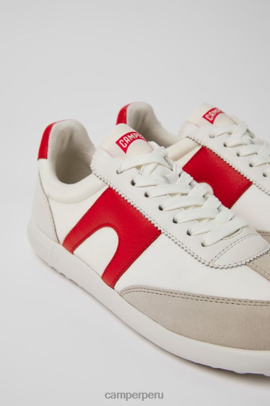 blanco BX628689 Camper pelotas xlite zapatillas deportivas de piel y textil blanco y rojo para mujer novedades