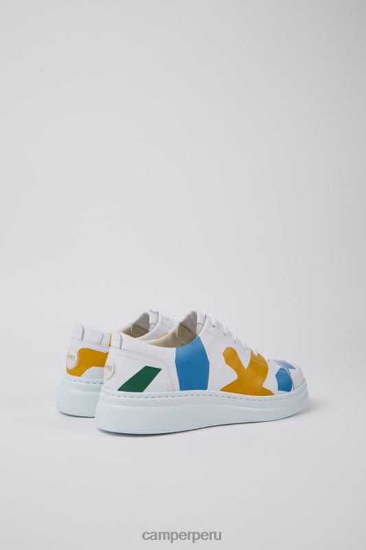 blanco BX628733 Camper Zapatillas deportivas de piel estampada twins de diseño blanco para mujer