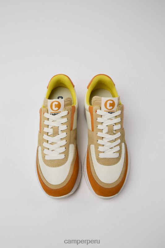 blanco BX628780 Camper Zapatillas drift de nobuk blanco beige y naranja para mujer novedades
