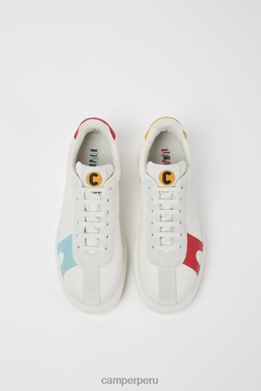 blanco BX628826 Camper Zapatillas twins de ante y piel blancas novedades