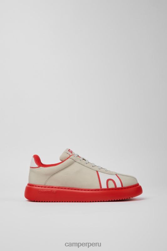 gris BX628672 Camper Zapatillas runner k21 de tejido y nobuk gris y rojo para mujer novedades