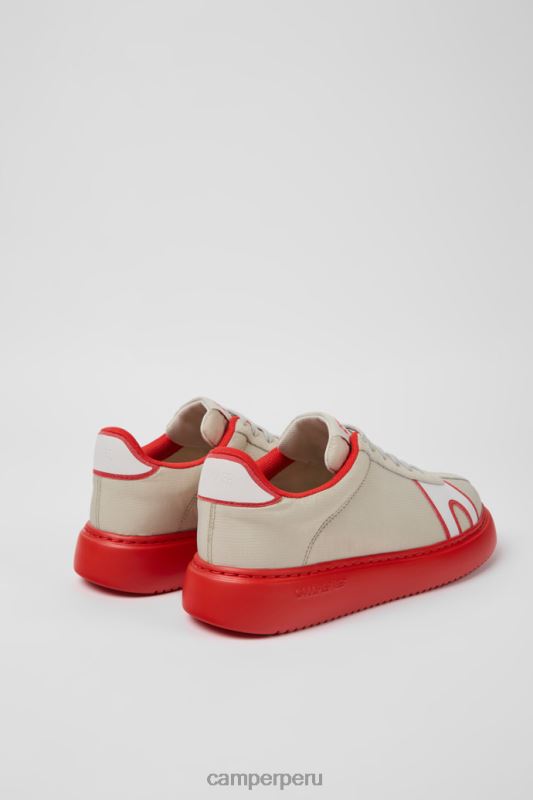 gris BX628672 Camper Zapatillas runner k21 de tejido y nobuk gris y rojo para mujer novedades