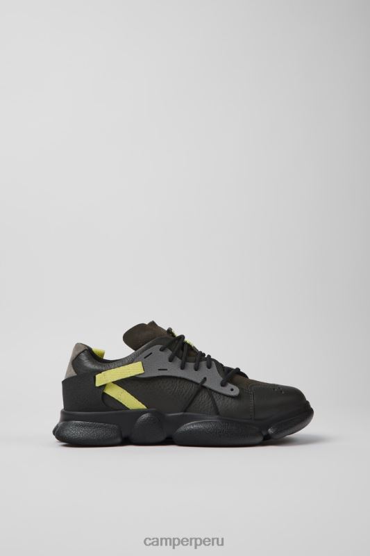 gris BX628715 Camper Zapatillas deportivas de piel design twins gris amarillo y negro para mujer