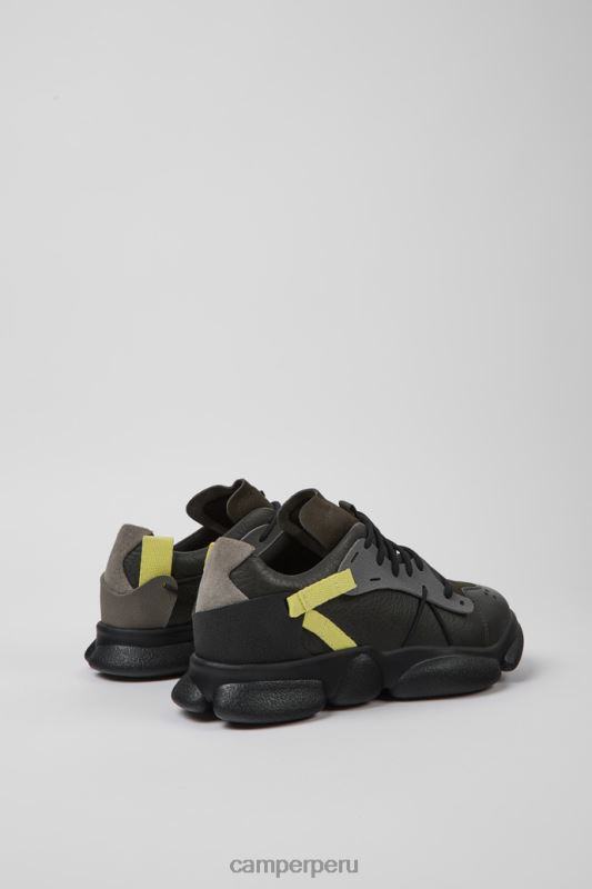 gris BX628715 Camper Zapatillas deportivas de piel design twins gris amarillo y negro para mujer