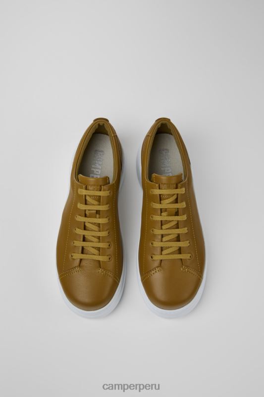 marrón BX628183 Camper Zapatillas runner up de piel marrón exclusivas para mujer.