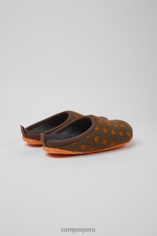 marrón BX628262 Camper Zapatillas wabi de lana marrón y naranja para mujer novedades