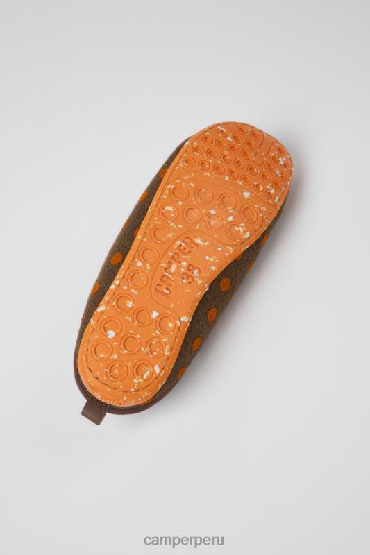 marrón BX628262 Camper Zapatillas wabi de lana marrón y naranja para mujer novedades