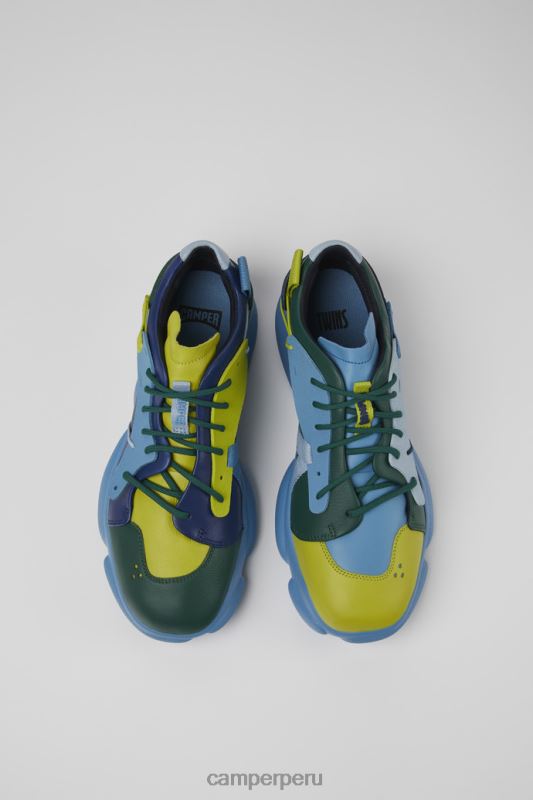 multicolor BX628650 Camper Deportivas twins de diseño en piel y textil multicolor para mujer