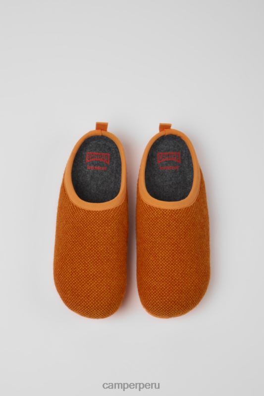 naranja BX628252 Camper Zapatillas wabi de lana y viscosa naranja para mujer novedades