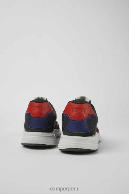 negro BX628722 Camper Zapatillas drift de tejido y piel negro y rojo para mujer novedades