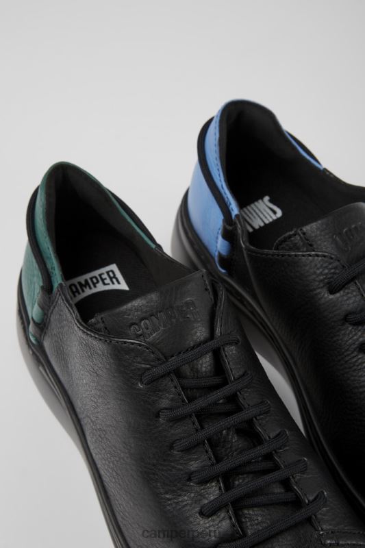 negro BX628735 Camper Zapatillas deportivas twins de piel en color negro para mujer.