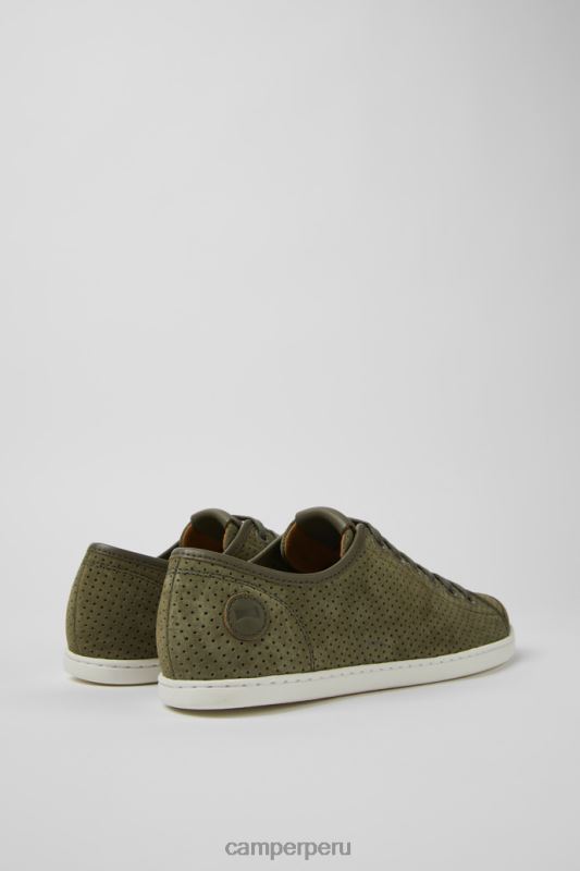 verde BX628705 Camper Zapatillas uno de nobuk y piel verde para mujer novedades
