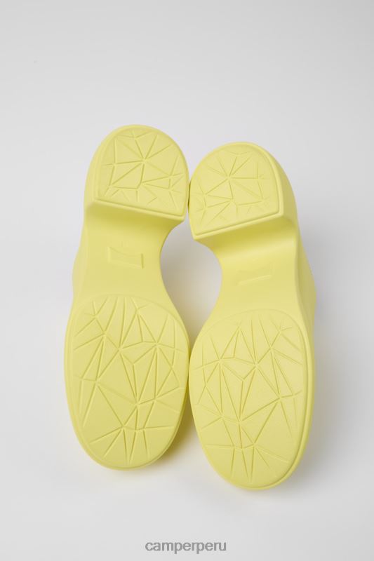 amarillo BX6281097 Camper Mules Thelma de piel en color amarillo para mujer de diseño.