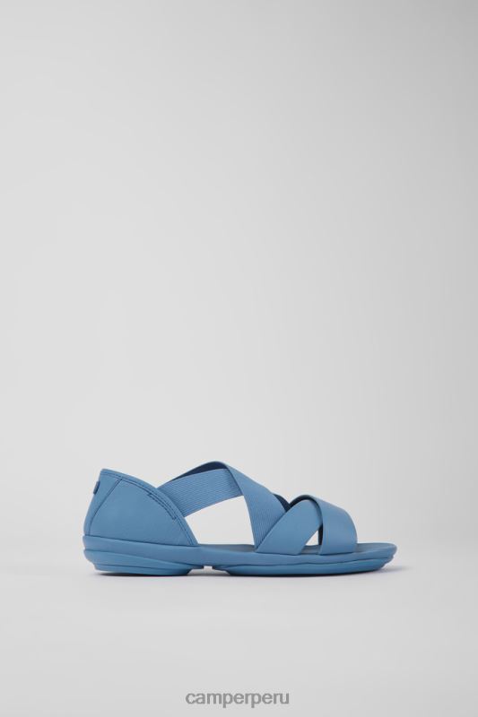 azul BX6281009 Camper Right sandalias de piel azul para mujer novedades