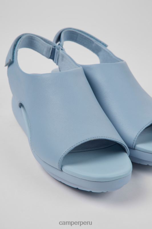 azul BX6281033 Camper Sandalias de piel con diseño globo color azul claro para mujer.