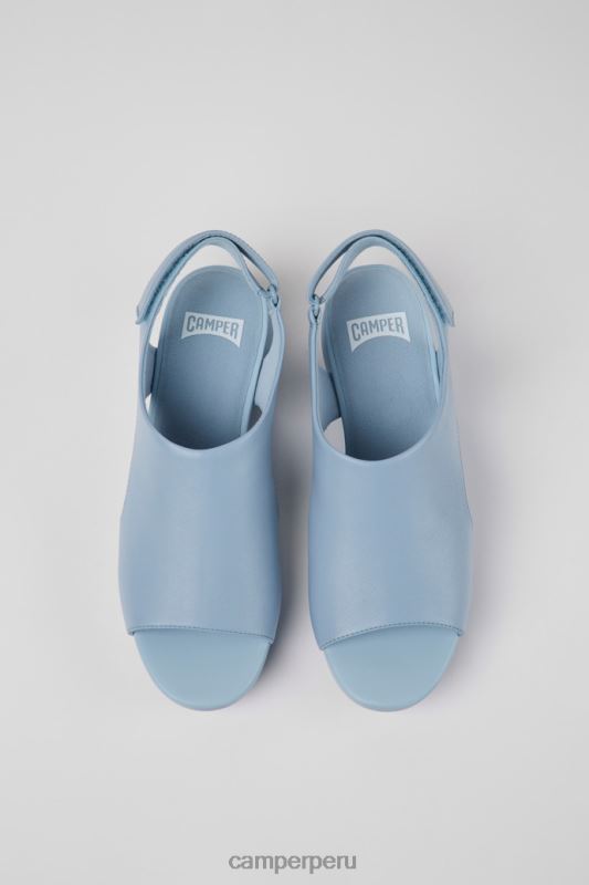 azul BX6281033 Camper Sandalias de piel con diseño globo color azul claro para mujer.