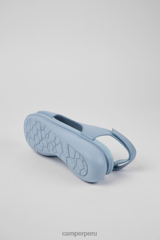 azul BX6281033 Camper Sandalias de piel con diseño globo color azul claro para mujer.