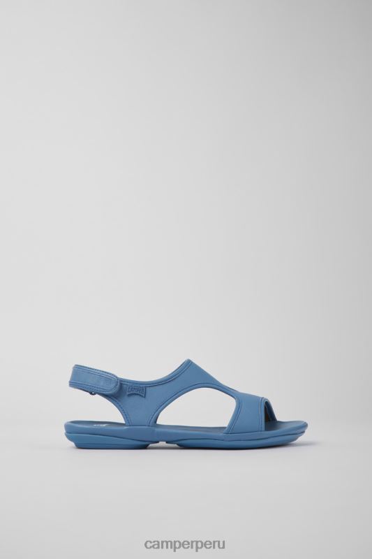 azul BX6281057 Camper right sandalias de piel azul para mujer exclusivas