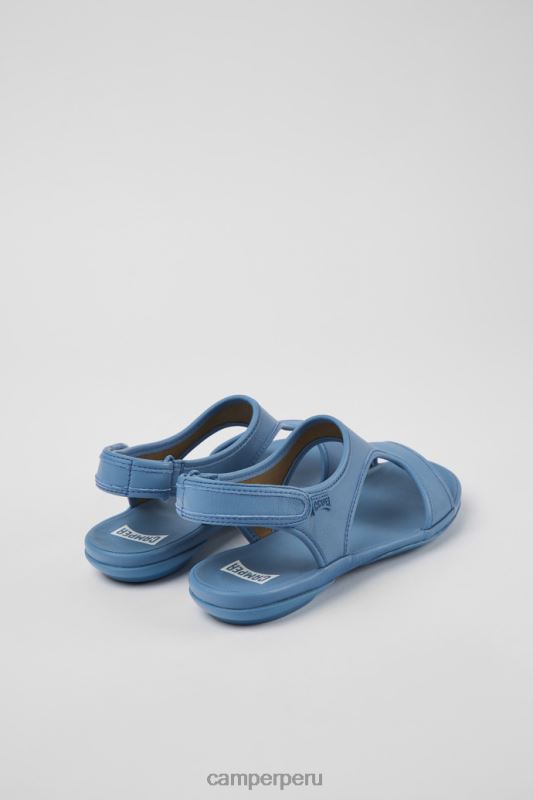 azul BX6281057 Camper right sandalias de piel azul para mujer exclusivas