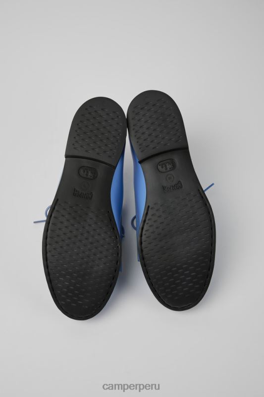azul BX6281083 Camper Zapatos gemelos exclusivos de piel azul y verde para mujer.
