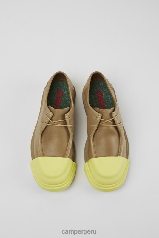 beige BX6281077 Camper Zapatos junction piel beige para mujer novedades