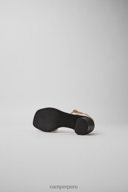 beige BX62880 Camper meda sandalias beige de cáñamo reciclado y algodón exclusivo para mujer