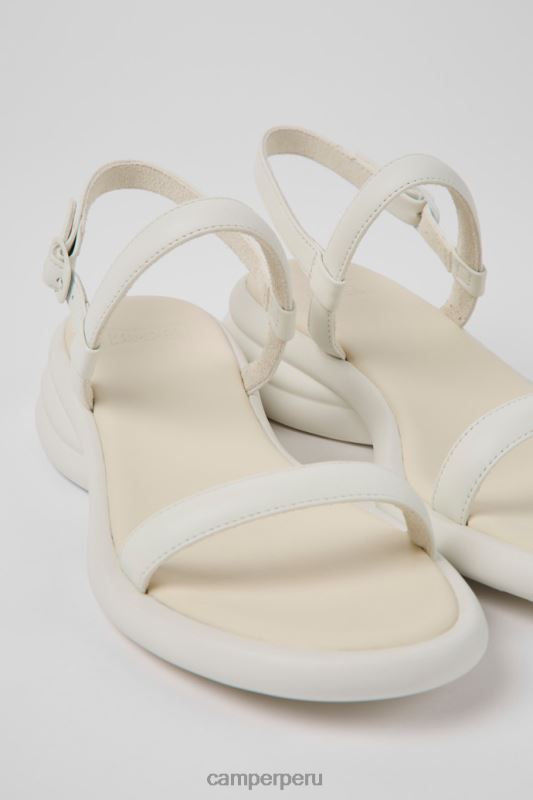 blanco BX6281011 Camper Sandalias exclusivas de piel spiro color blanco para mujer.