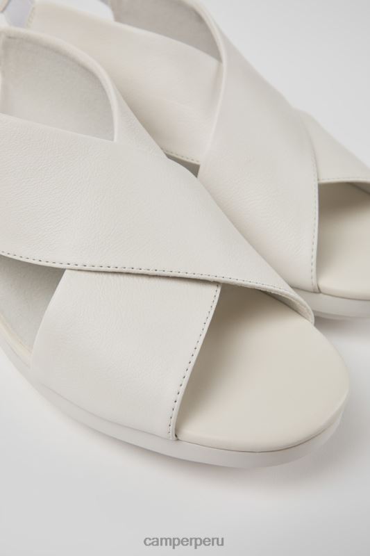 blanco BX6281013 Camper sandalias globo de piel blanco para mujer novedades