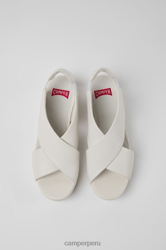 blanco BX6281013 Camper sandalias globo de piel blanco para mujer novedades