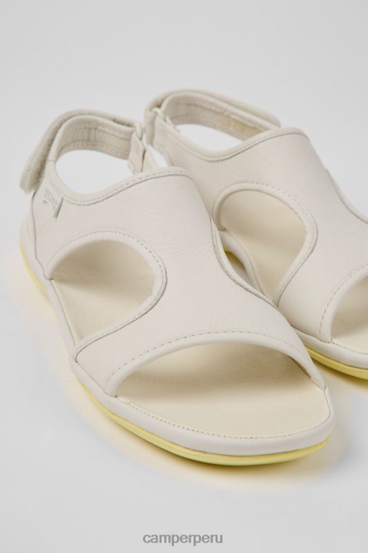 blanco BX6281056 Camper exclusivas sandalias de piel blancas right para mujer