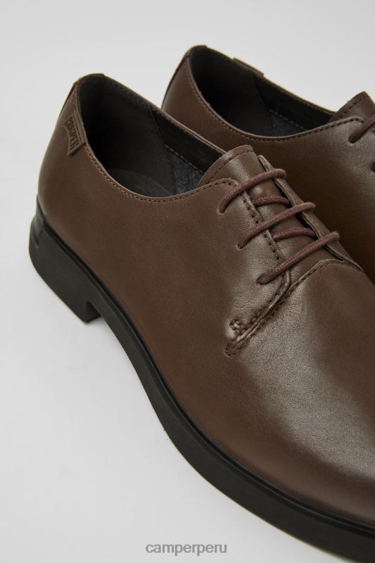 marrón BX6281116 Camper Diseño iman zapatos de piel marrón oscuro para mujer.