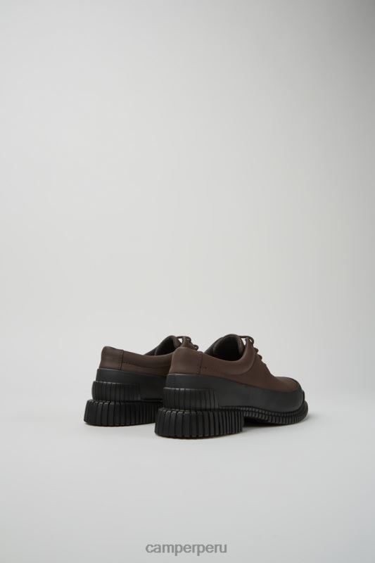 marrón BX62892 Camper Zapatos con cordones pix de piel marrón y negro para mujer novedades