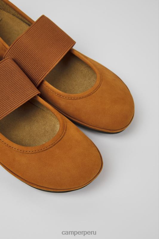 marrón BX628990 Camper design right bailarinas de nobuk marrón para mujer