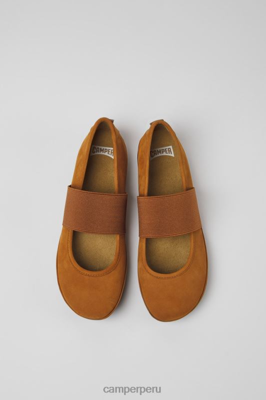 marrón BX628990 Camper design right bailarinas de nobuk marrón para mujer