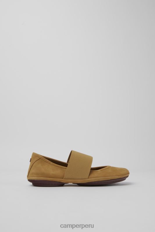 marrón BX62899 Camper Diseño de zapatos de nobuck marrón para mujer.