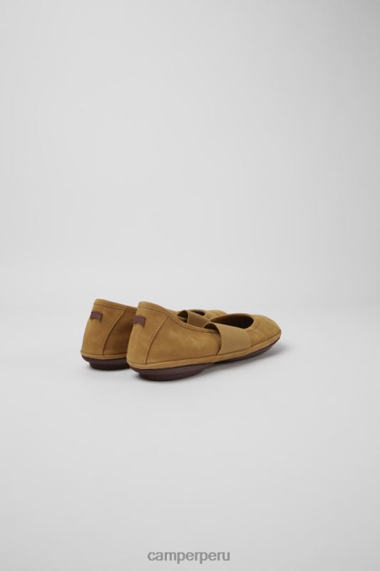 marrón BX62899 Camper Diseño de zapatos de nobuck marrón para mujer.