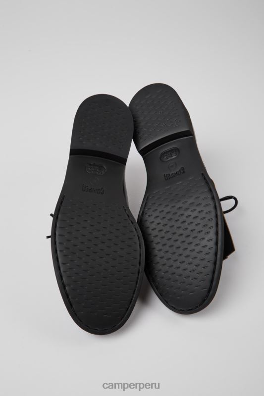 negro BX6281082 Camper Zapatos gemelos de piel negros y azules de diseño para mujer.