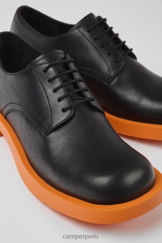 negro BX6281105 Camper Zapatos de piel negros de diseño mil 1978 para mujer.