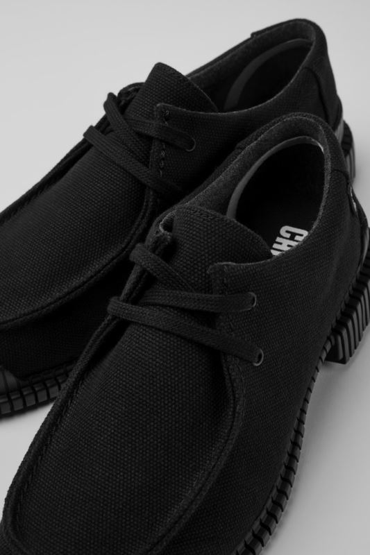 negro BX6281122 Camper Zapatos exclusivos pix negros de algodón reciclado y piel para mujer
