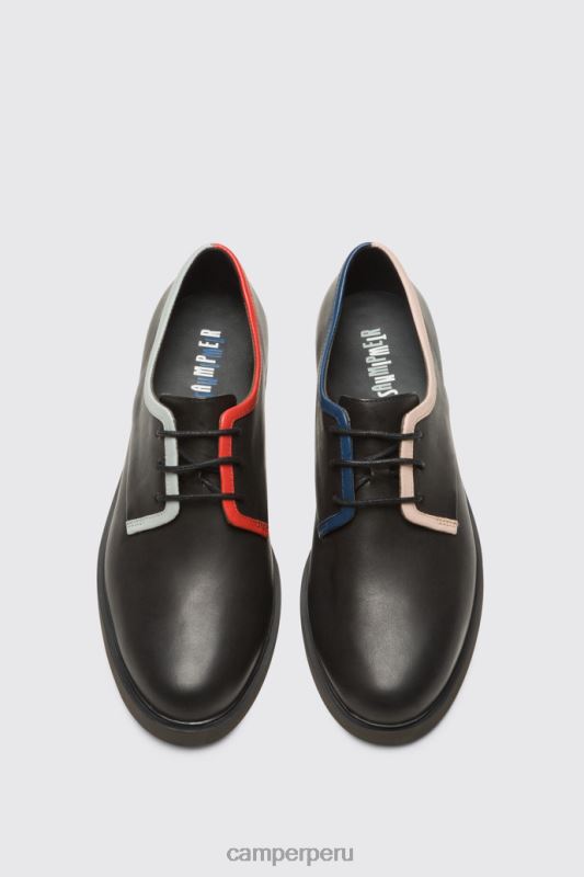 negro BX6281137 Camper Zapato con cordones de mujer twins negro exclusivo twins