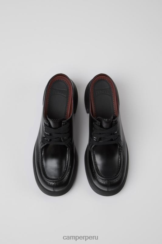 negro BX628114 Camper mules thelma de piel negra para mujer novedades