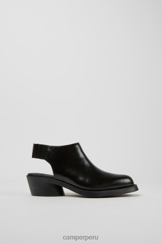 negro BX62832 Camper Diseño bonnie tacones de cuero negro para mujer.