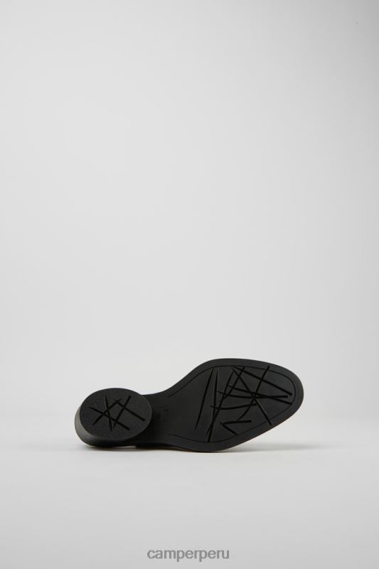 negro BX62832 Camper Diseño bonnie tacones de cuero negro para mujer.
