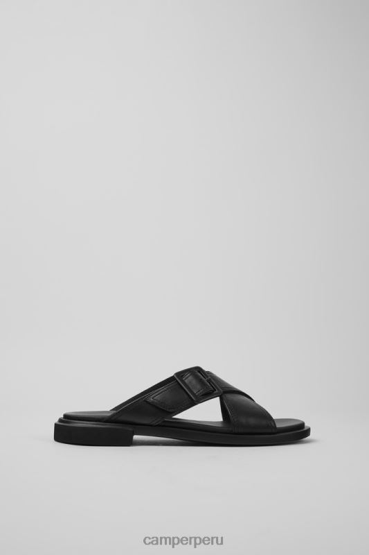 negro BX62855 Camper Sandalias edy de piel color negro exclusivas para mujer.