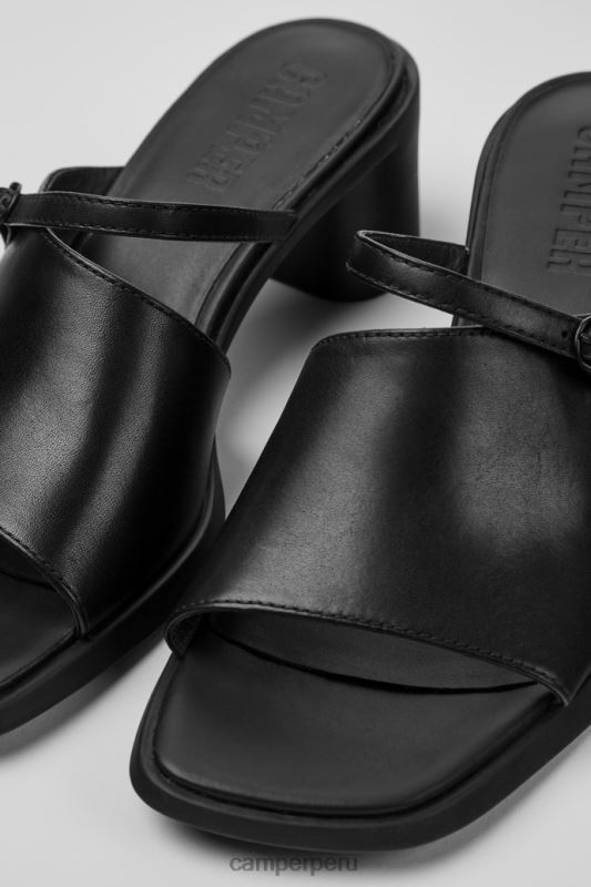 negro BX62881 Camper Sandalias meda exclusivas de piel en color negro para mujer.