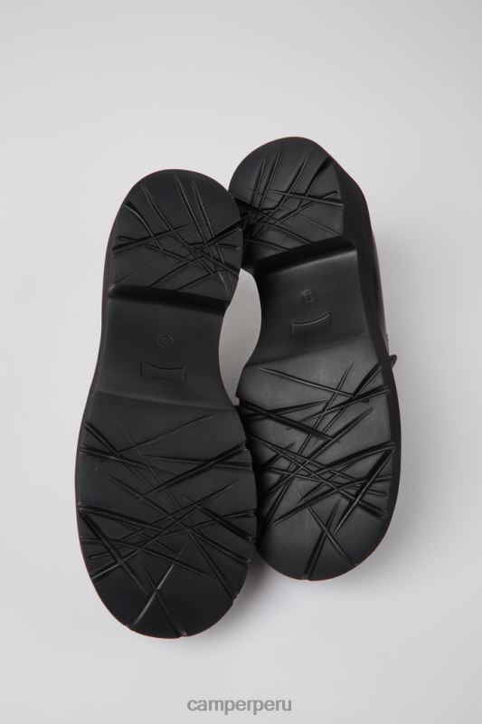 negro BX628943 Camper Mocasines milah de piel color negro de diseño para mujer.