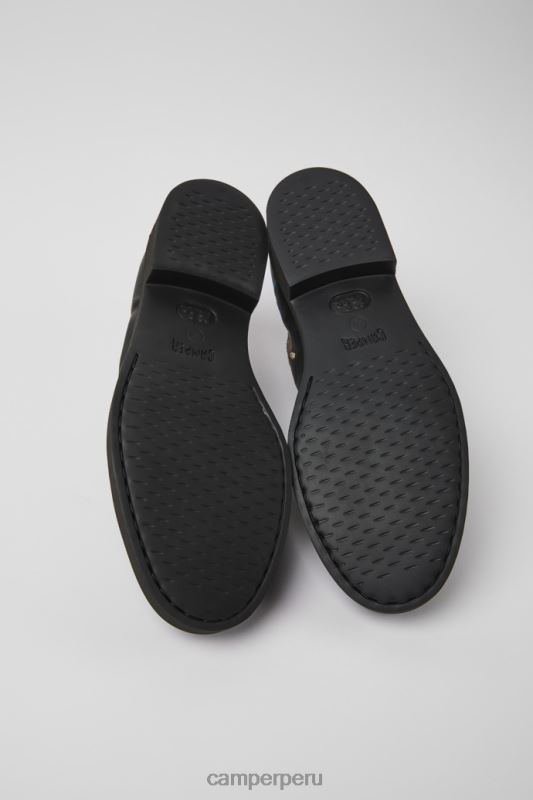 negro BX628970 Camper Twins zapatos de piel negros para mujer recién llegados.