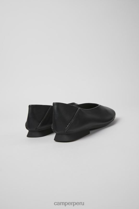 negro BX628971 Camper Bailarinas casi myra de piel negra de diseño para mujer.