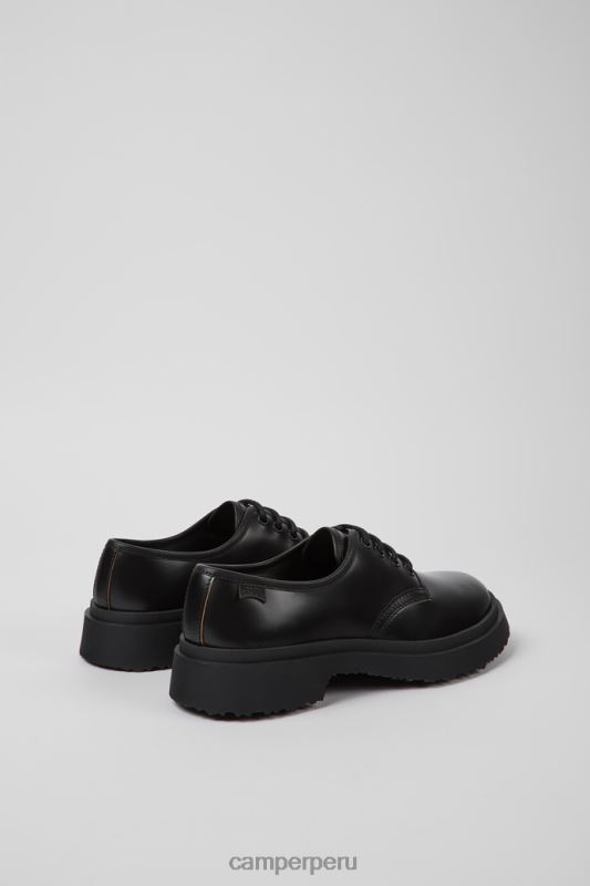 negro BX628985 Camper Zapatos con cordones walden de piel negro para mujer exclusivos