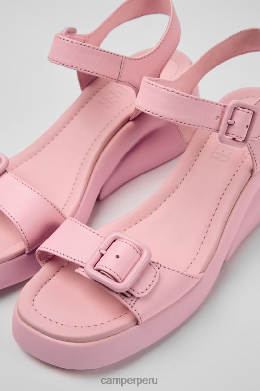rosa BX62864 Camper Sandalias de piel rosa Kaah de diseño para mujer.